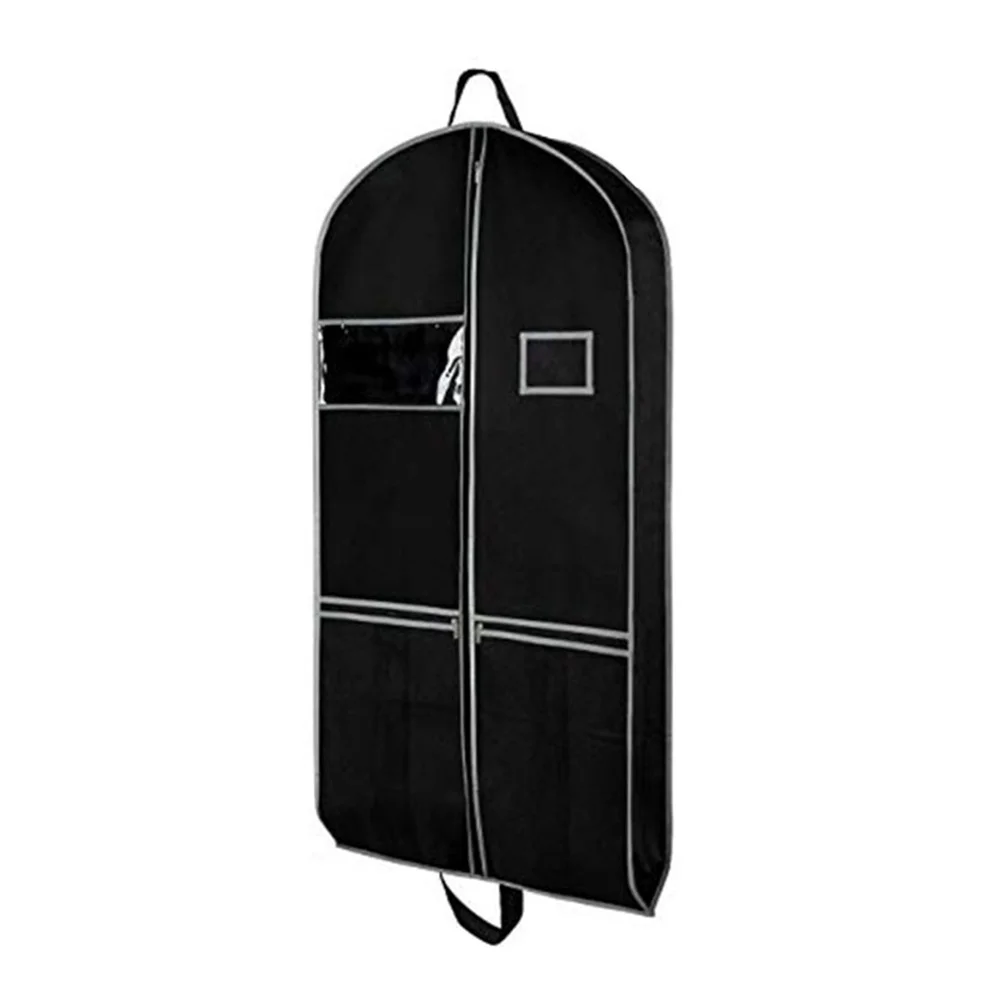 

1Pcs Premium Nonwoven Suit Bag Dust-Proof Storage 60x137x10cm Zipper Design Portable Travel Clothes Cover Suit Bag