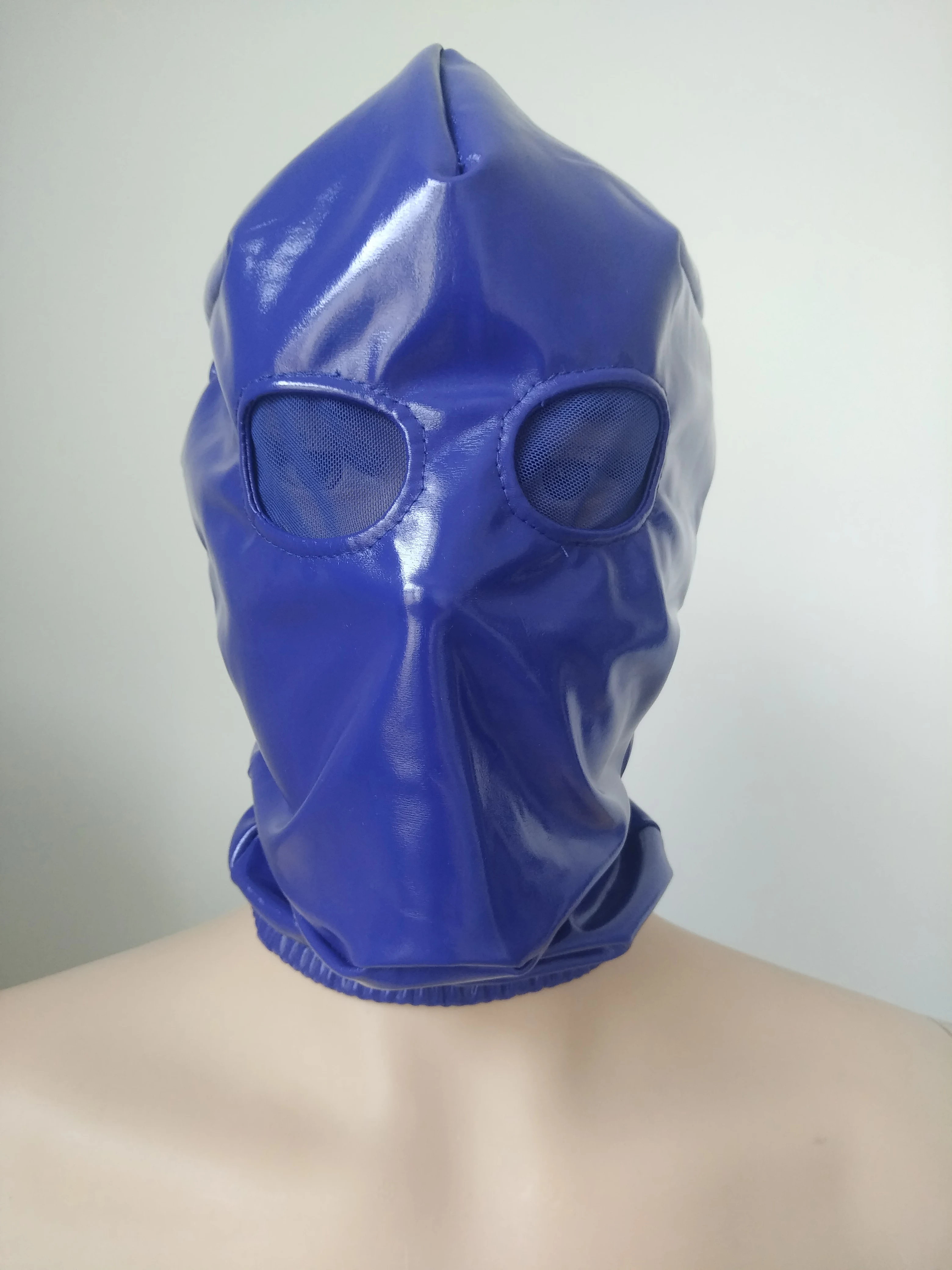 Fetish pvc faux leather mummy bodysuit Spandex Sleeping Bag Zentai Catsuits cosplay Fancy Dress front zipper can removable mask