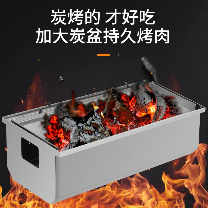 Commercial Japanese-style barbecue shop barbecue charcoal grill square