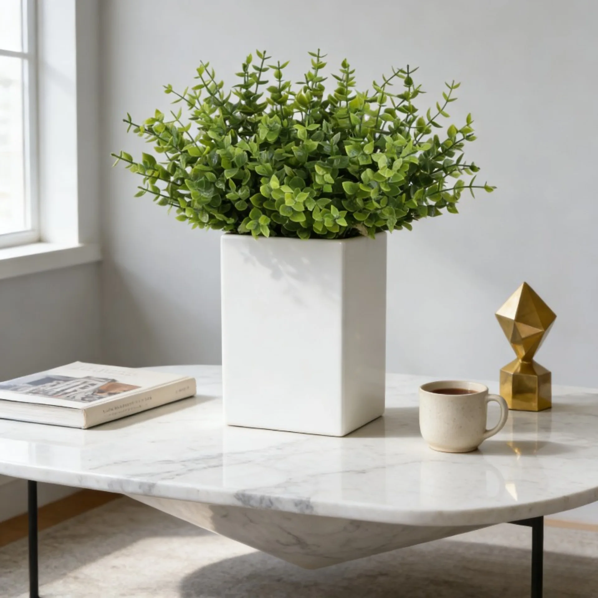 

11.8 Inch 12 Pcs-1 Set Artificial Eucalyptus Foliage for Wedding Bouquet Home Outdoor Garden Valentine Floral Wall Display