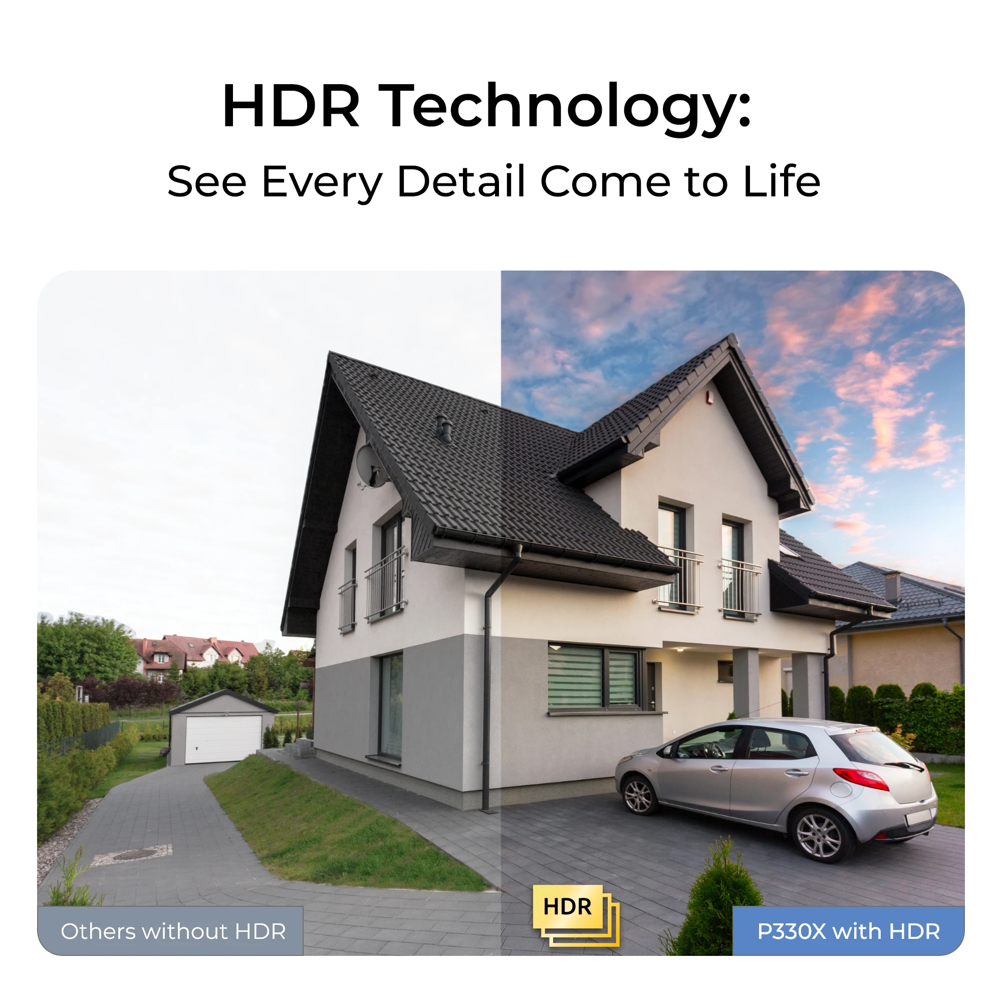 Reolink ColorX 4K PoE Outdoor Security Camera with True Color Night Vision HDR Tech 8MP Smart AI Detection 2-Way Audio IP Camera