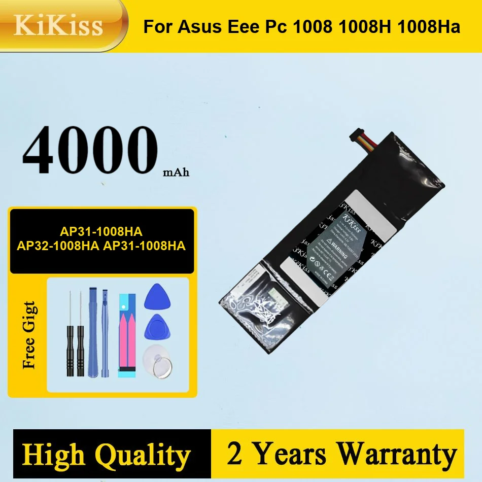 

Аккумулятор Kikiss на 4000 мАч AP31-1008HA AP32-1008HA для Asus Eee PC 1008 1008H 1008HA