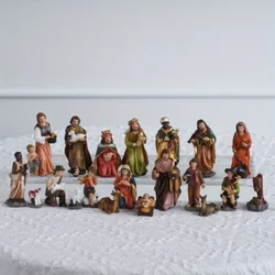 20pcs/ Set Christ Birth of Ornament Gifts Nativity Scene Crafts Resin Christmas Manger Decoration Catholic Figurines