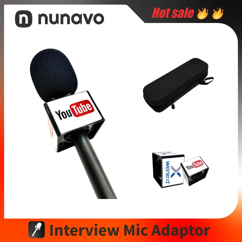 Interview mic adapter Microphone handheld adopter Mic Handle Adoptor cold shoe clip mini clip for DJI MIC 2/Boya Link/MOMA Lark