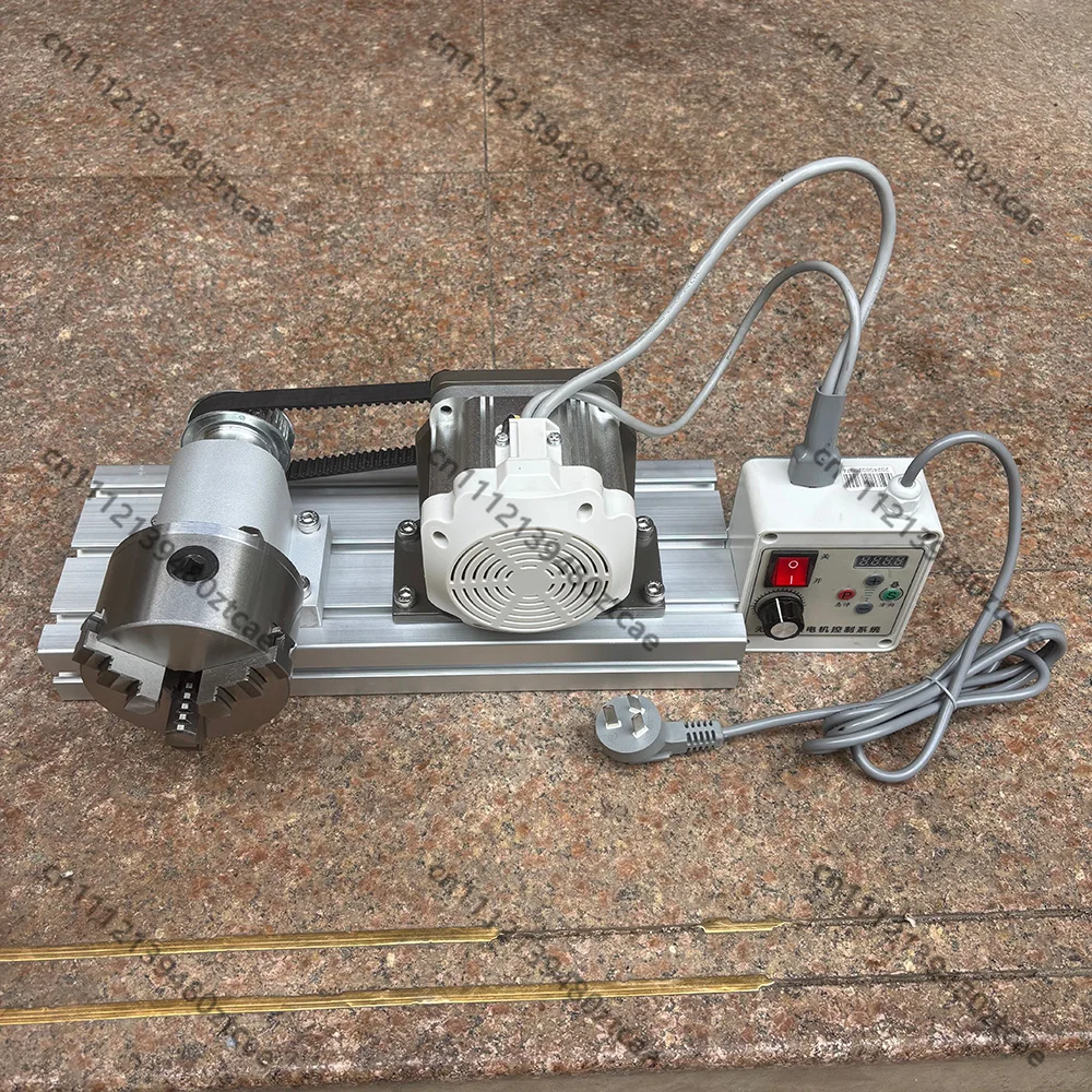 220V Brushless Speed Adjustable Spindle Assembly 80mm Three-Jaw Chuck Mold Polishing Machine for Metal Wood Grinding Finishing