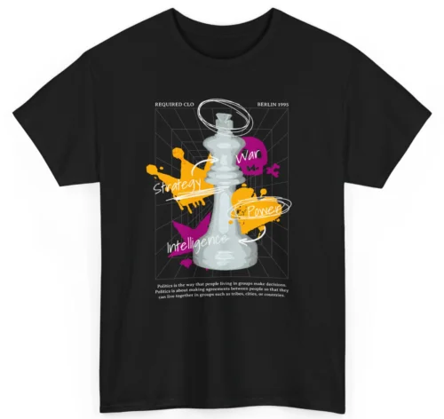 T-Shirt Chess Schach Shirt Schachfigur Geschenkidee Brettspiel lustig Required