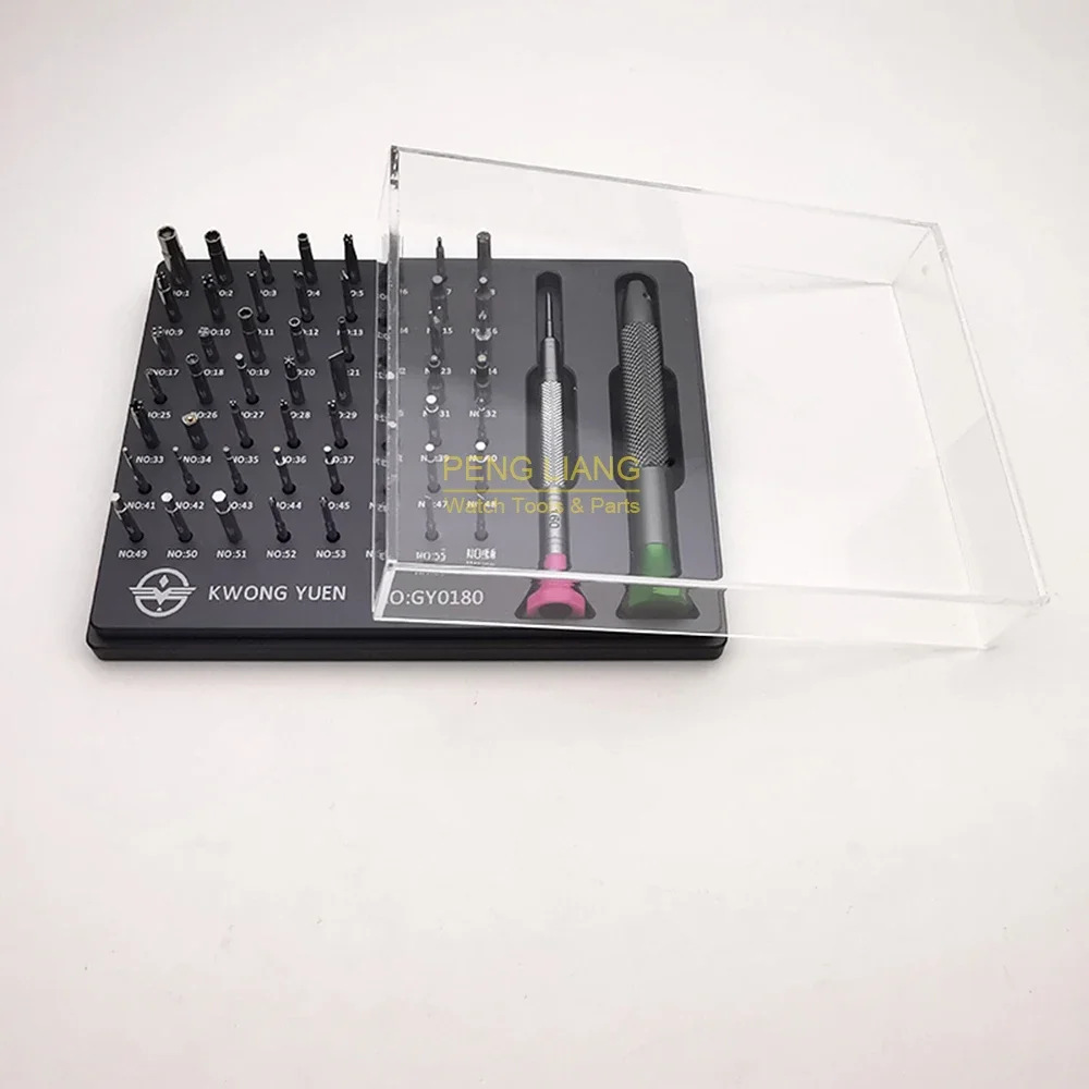 Herramientas de relojero, kit de destornilladores especiales de alta precisión * 56 Uds. Destornilladores de calidad de diferentes hojas para relojes de marca