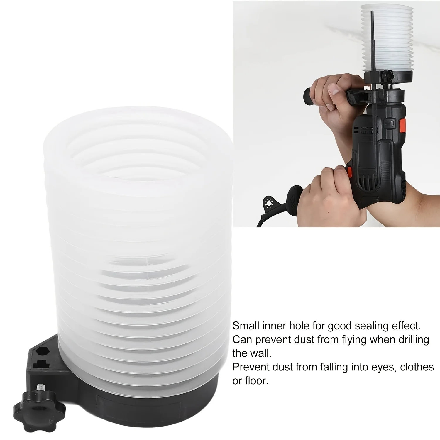 Hole Saw Drill Dust Collector, Electric Drill Dust Extraction Cup, Silicone Hammer Cover Drill Bit Impact Hammer Dust Collector