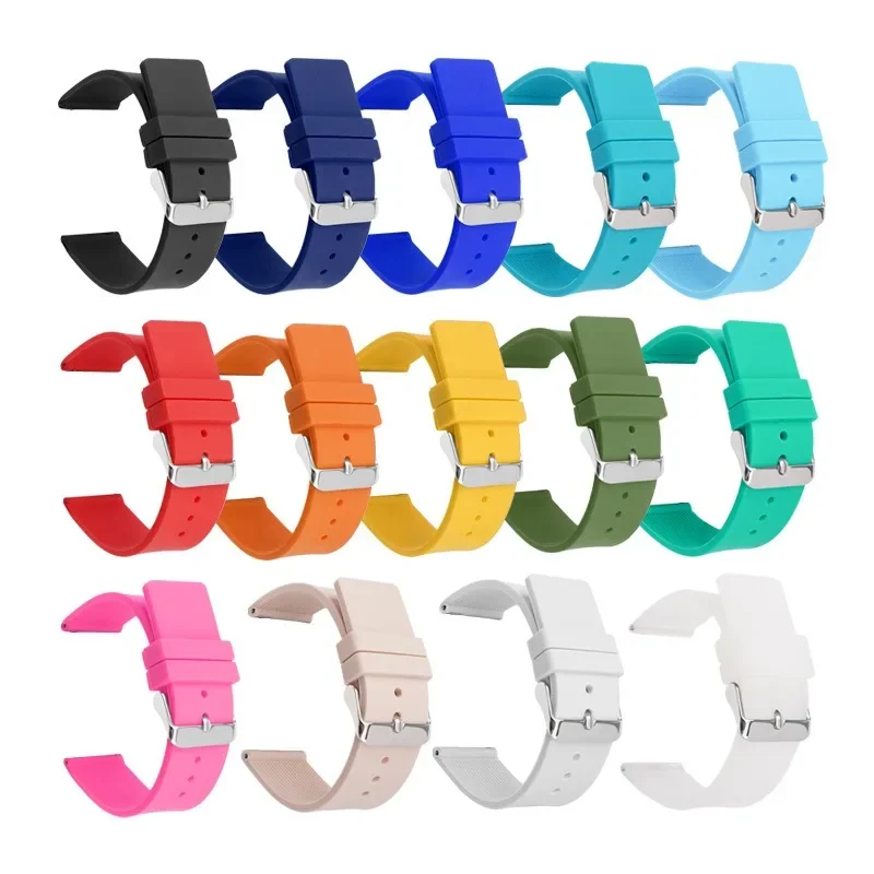 12/14/16/18mm 20mm 22mm 24mm Silicone Strap for Omega Soft Rubber Band Candy Color Men Women Replace Bracelet Watch Accessories