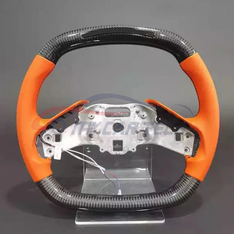 ل تشيفي كورفيت C8 C6 C7 C5 ألياف الكربون عجلة القيادة الكانتارا مجداف شيفتر LED RPM المقاود