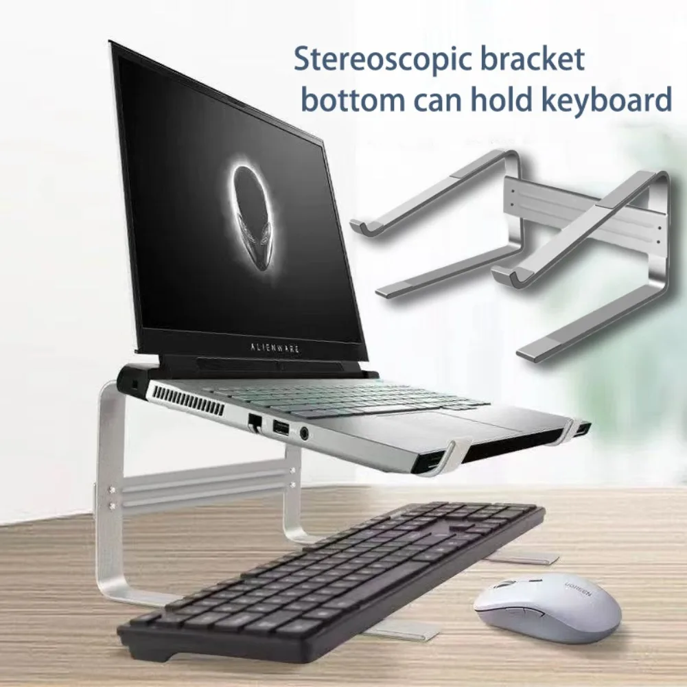Soporte Desmontable de Doble Capa para Portátil, Base Ventilada de Refrigeración, Soporte Universal para Notebook, Disipación de Calor, Soporte para Teclado