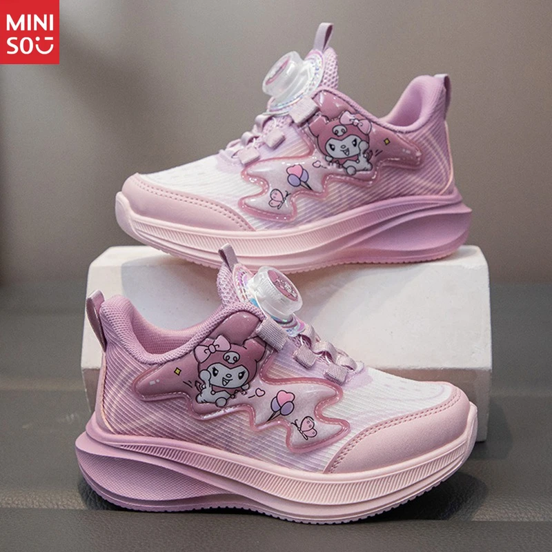 

Дышащие сетчатые кроссовки Miniso для девочек, модные кроссовки Ins 2024, на мягкой подошве