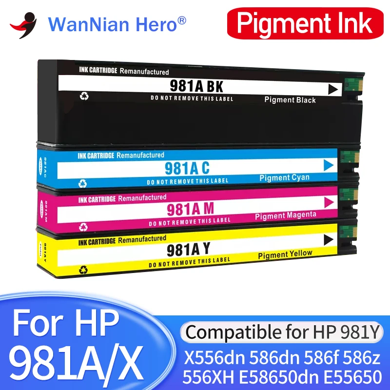 Compatible for HP 981A 981X 981Y ink cartridge 981XL hp PageWide Enleprise X556dn 586dn 586f 586z 556XH E58650dn E55650 Printer