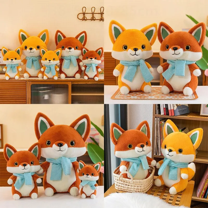 

Kawaii плюшевая лиса, мягкая игрушка-кукла, мягкая подушка, декор для детей, подарок на день рождения, милый плюшевый подарок для детей