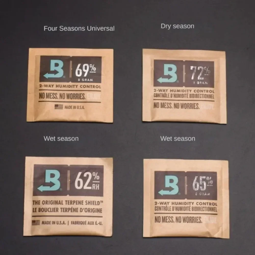 حزمة التحكم في الرطوبة من Bove Da Cigar 8 جرام لرطوبة 72 62 65 69% - مثالية لـ Cigar Aficionados وجامعيها