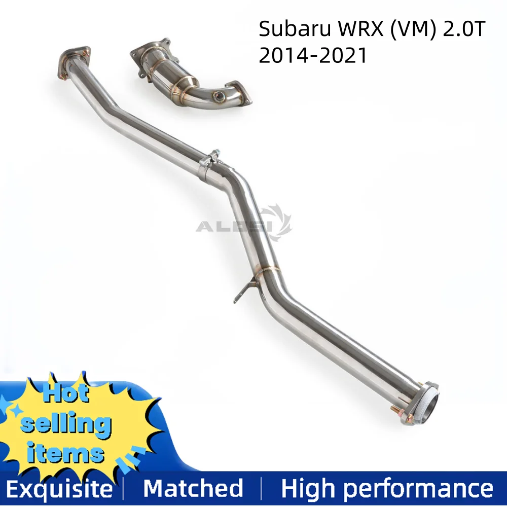 

Выхлопная труба для Subaru WRX (VM) 2.0T 2014-2021, передняя труба из нержавеющей стали, выхлопная труба с высоким расходом, модифицированная гоночная мощность