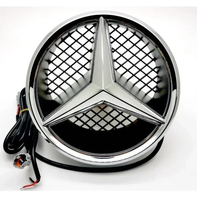 

Mercedes Benz W205, C, E, R, ML, GL, GLA, CLA, CLS, 2013-2016 логотип передней звезды автомобиля, логотип со светодиодной подсветкой, белый свет, синий и r