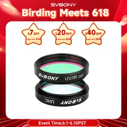 Svbony 1.25'' UHC /UV-IR Elimination of Light Pollution Filters for Astronomy Telescope Eyepiece Observation of Deep Space