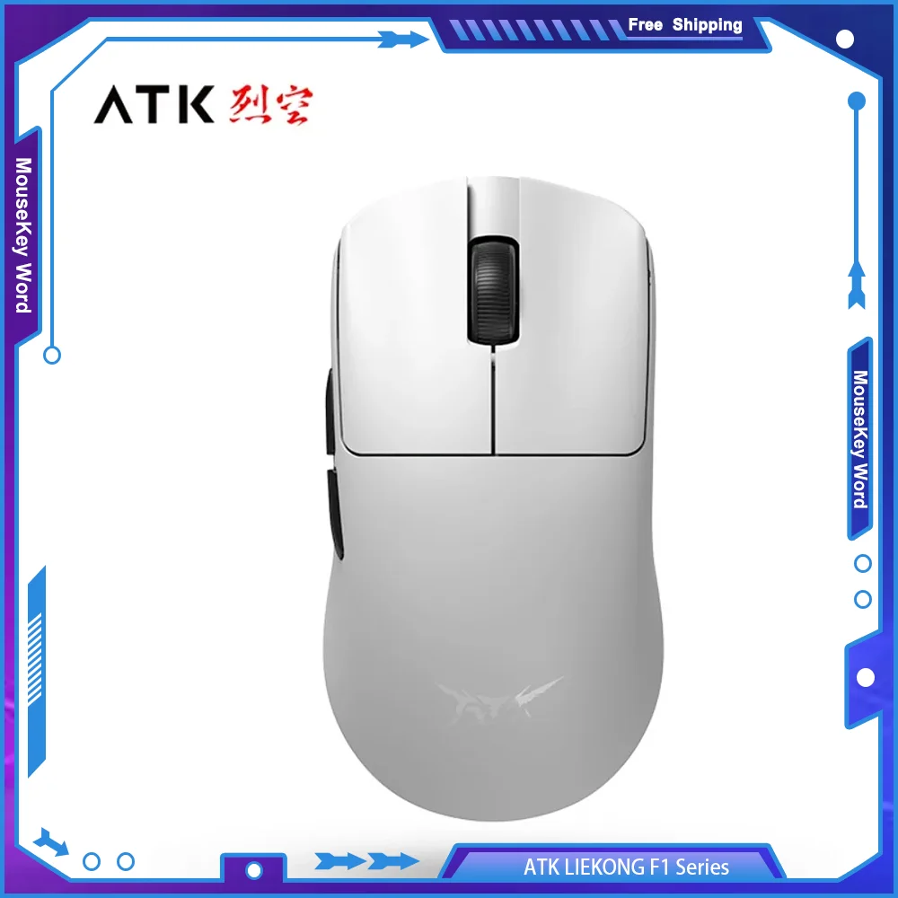 ATK LIEKONG F1 Series Dual Mode 8Khz Wireless Gaming Mouse Lightweight PAW3950 Nordic52840 HUB Web Driver Smartspeed 2.0 Gamer