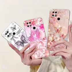 For Xiaomi Redmi 10C Case Fashion Butterfly Flower Soft Silicone Protective Cover For Redmi10C 10 C Fundas Redmi 10 Power Bumper
