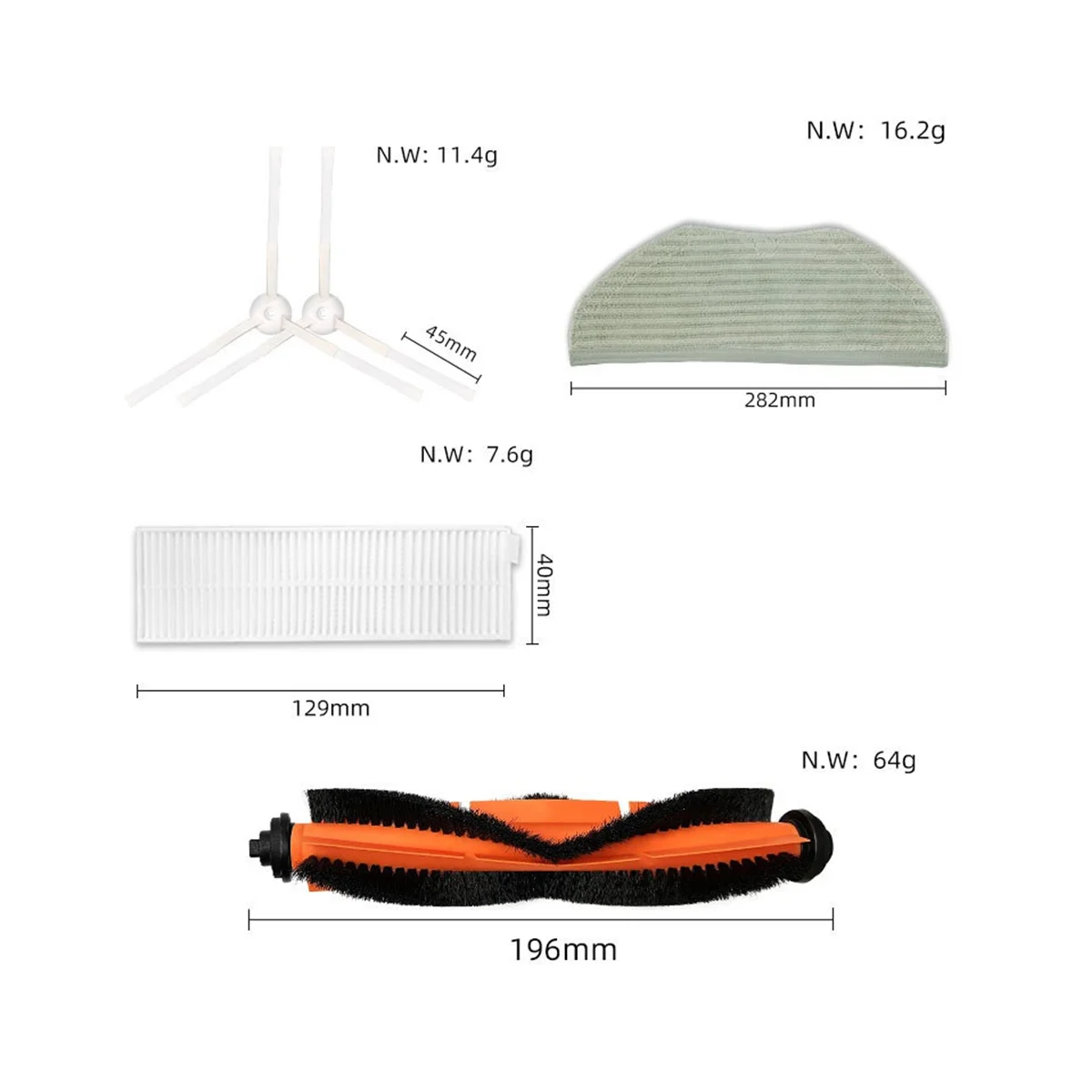 For G1 MJSTG1 Robot Vacuum Hepa Filter Mop Cloth Water Tank Dust Box Parts-ABLM