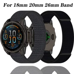 20/22/26mm Nylon Loop Quick Fit Bands for Garmin Fenix 8 7 6 5 S X Pro / instinct 2 2s/ 935 945 955 965 / Descent /Enduro Strap
