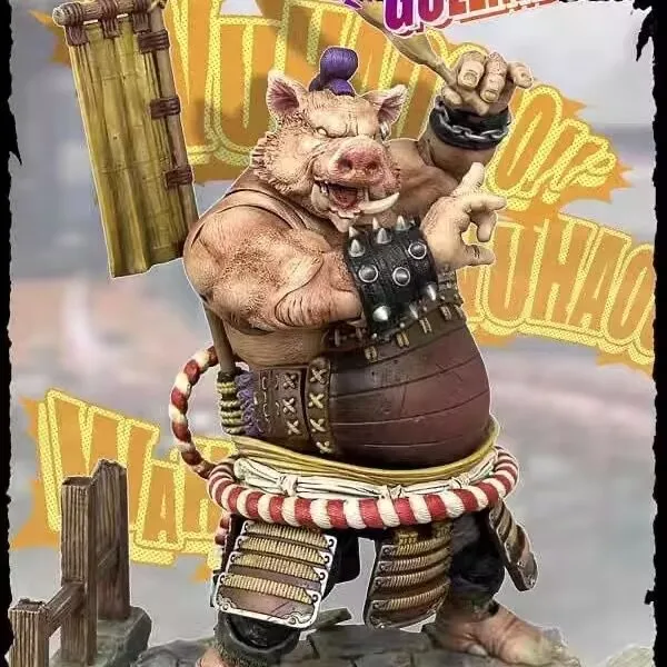 In stock Fury Fury Studio Samurai Power Golden Pig Pig Face Gurin Bosdy Matching Action Figure Models Gk Statue Collectible toy