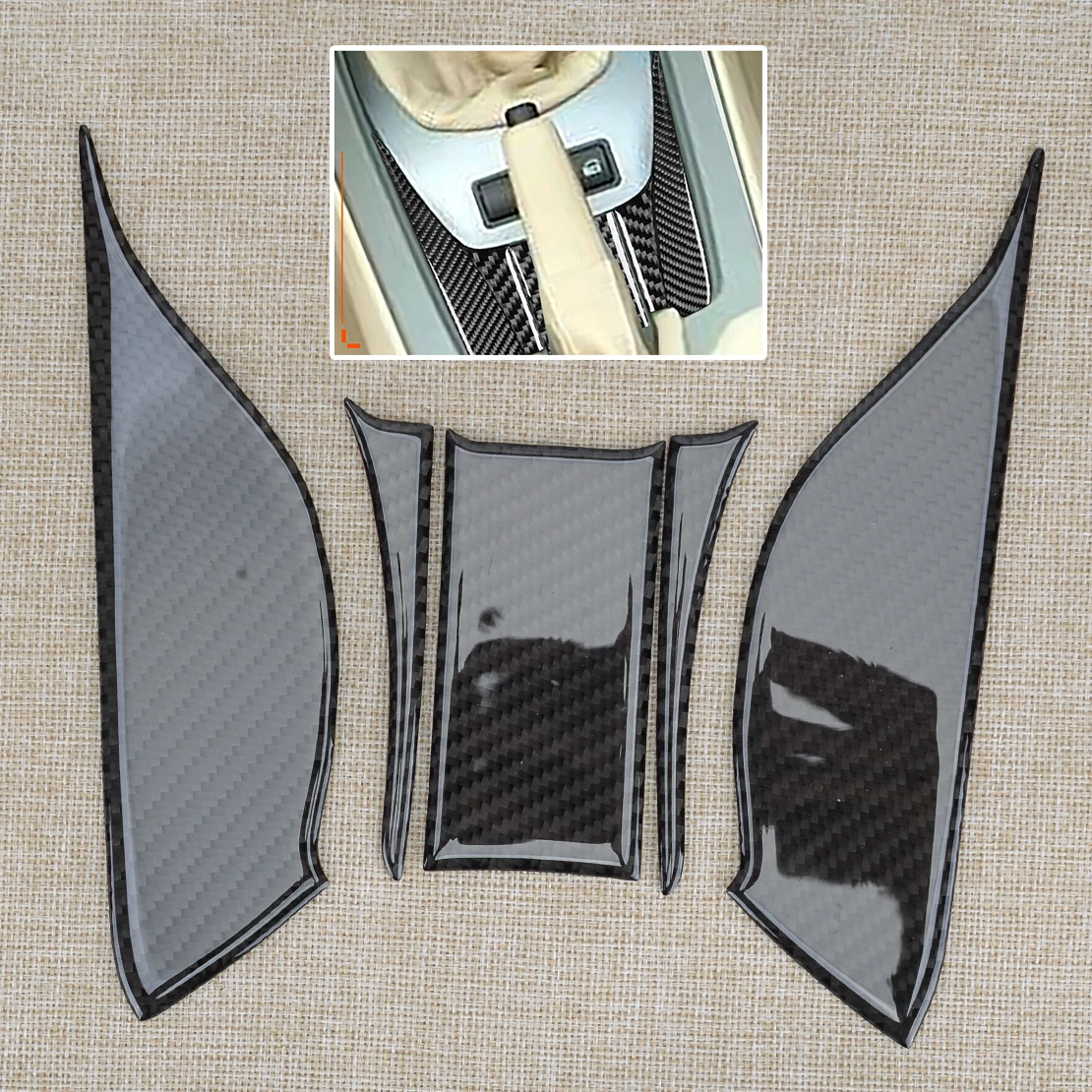 

Car Black Carbon Fiber Interior Gear Shift Panel Cover Trim Sticker Kit Fit For BMW Z4 E85 E86 2008 2007 2006 2005 2004 2003 New