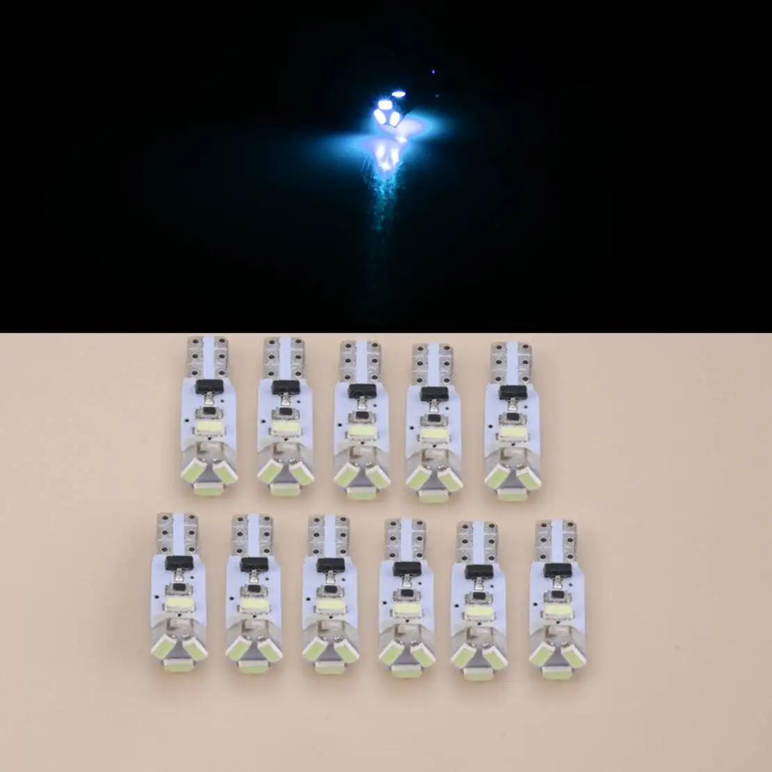 11Pcs T5 3014 Dashboard Dash Light Lamp LED Instruments Cluster Panel Speedo Upgrade Bulbs Kit Fit For Honda Civic EP3 TYPE R