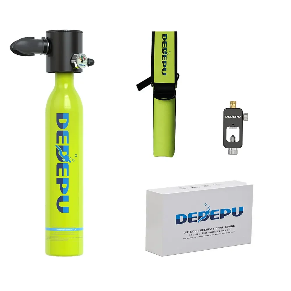 

DEDEPU Mini Scuba Tank Diving Equipment Underwater Diving Cylinder Inflator 0.5L Outdoor Oxygen Tank 5-10 Minutes Spearfishing