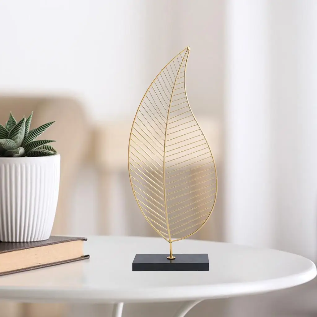 Escultura de hoja de hierro de Metal, estatuilla de mesa, decoración del hogar con