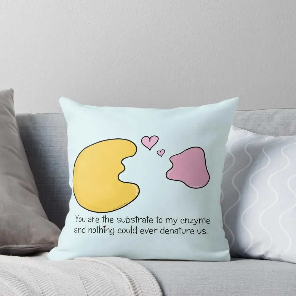 

Enzyme and Substrate Love Story Throw Pillow Pillowcases Cushions Home Decor Couch Pillows Pillow