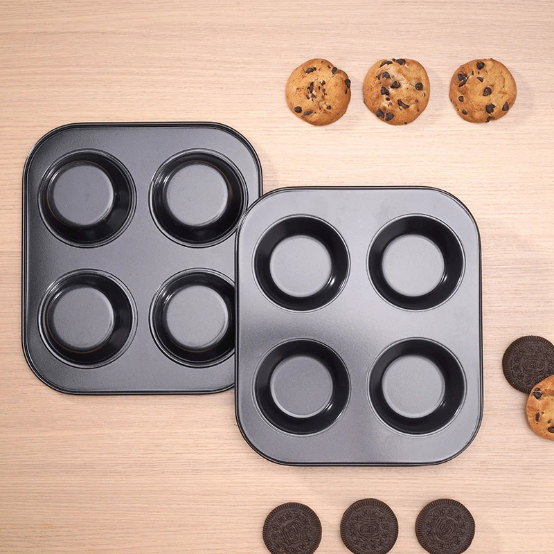 

1 pc 4 Cup Muffin Pan Muffin baking tray Cupcake Molds Nonstick Cupcake Baking Pan for Counter Top Oven Small Oven