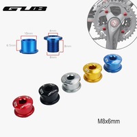 GUB 5pcs MTB Bicycle Chainwheel Screws 6/8mm Single Double Chainring Bolts Plate for MTB Mountain Road Bike Crank Crankset Part