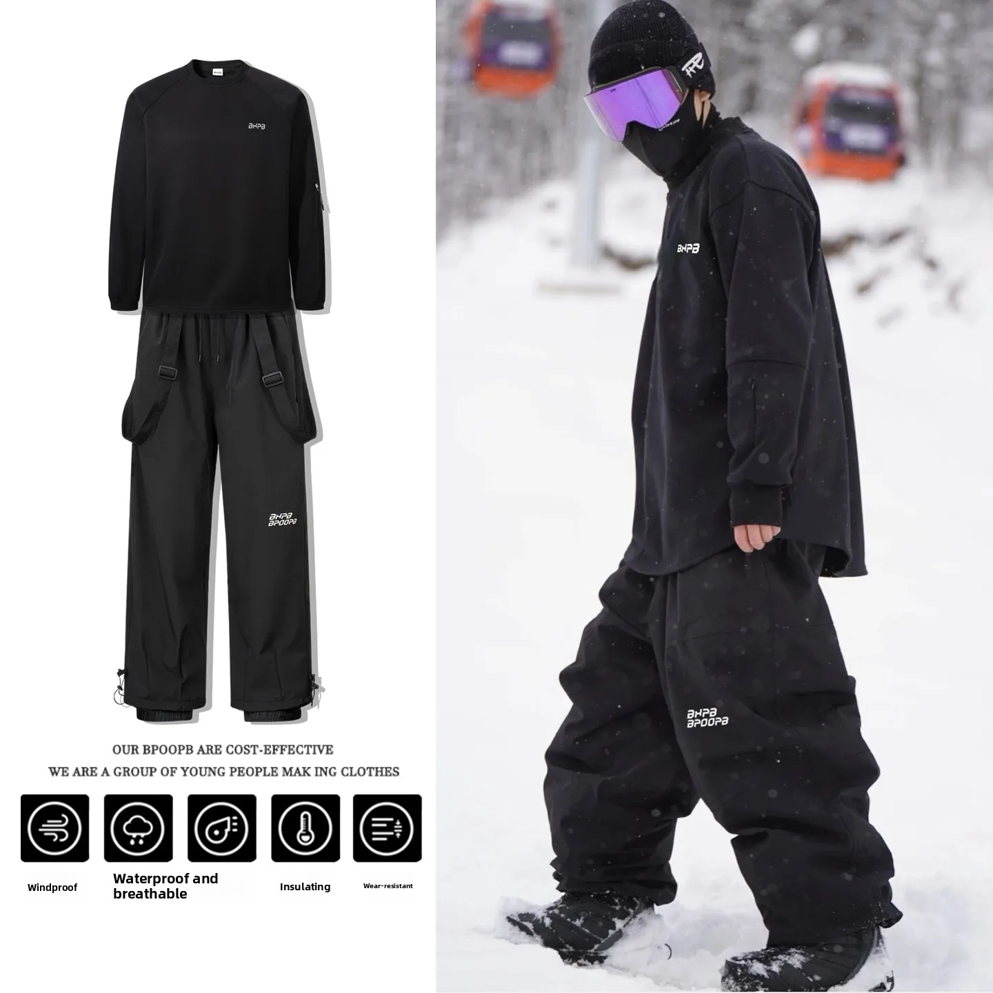 detachable-fce-lined-ski-pants-men-women-outdoor-snow-gear-waterproof-warm-breathable-snowproof-design-ski-suit-set