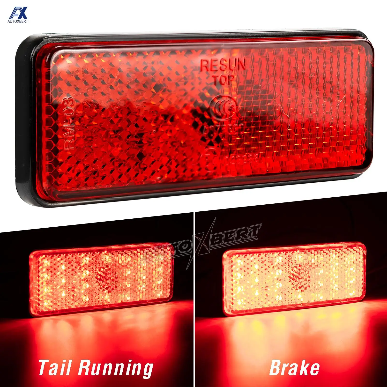 Universal Red Tail Brake 24LED Light Motorcycle Motorbike Stop Fog Lamp Bolt 12V Truck Tail Lamp Caravans ATV off Road Lighting