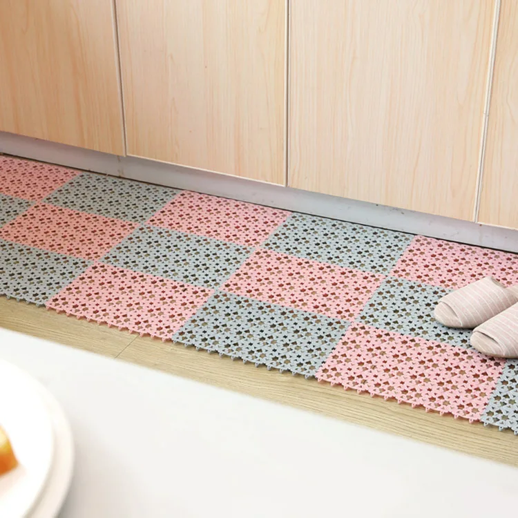 DIY Splicing Bathroom Anti-skid Mat Kitchen Bathroom Waterproof Mat Shower Bath Mat Anti Slip Waterproof Mat Bathroom Supplies