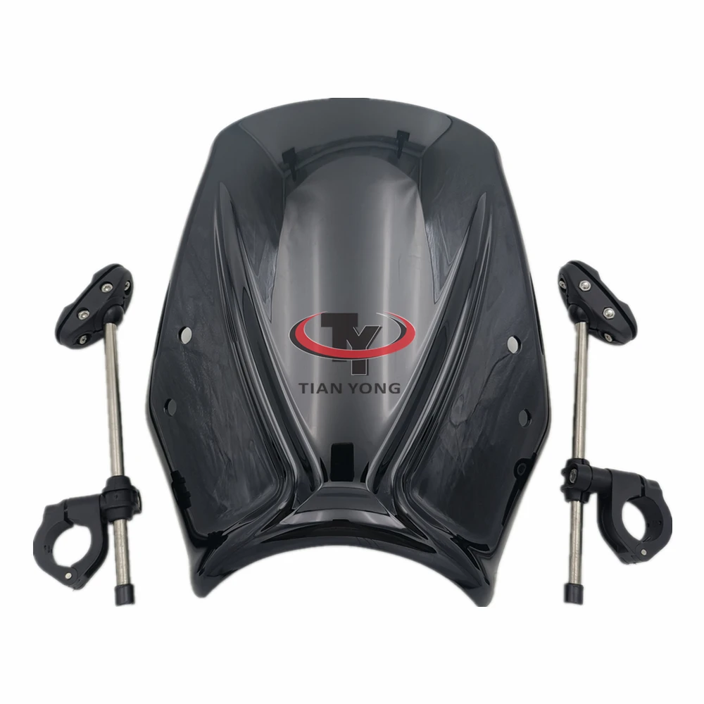 

With support frame Windscreen Black Clear Motorcycle For XSR 900 XSR900 Windshield High Quality Wind Deflectore