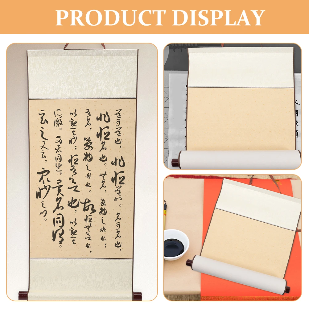 

Blank Calligraphy Scroll Paper Chinese Painting Rice Art Wall Hanging Drawing Supply For Ink Watercolor Practice Home