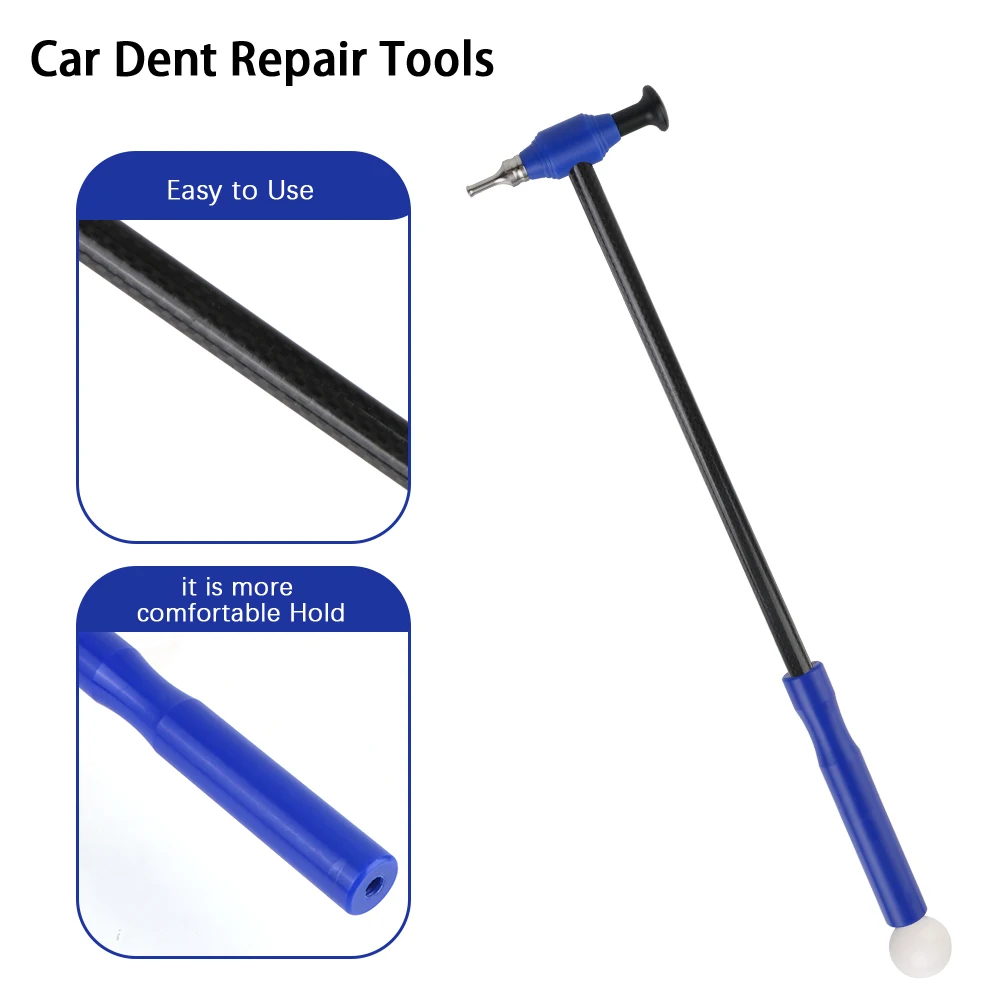 Car Accessory Handle Titanium Alloy Auto Body Repair Kit With Tapper M8 Screw Carbon Fiber Hammer Car Dent Repair Tool