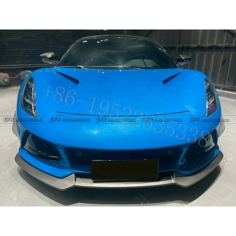 2021 for Lotus Emira Gen 1 Hardtop OD Type Matte Dry Carbon Luxury Decorative Front Bumper Canard Exterior Accessories Easy