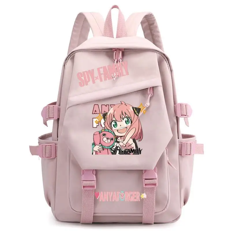 Mochila Spy X Family Anya Forger Printed Anime Backpack for Teenage Laptop Bag Canvas Schoolbag Boys Girls Color Casual Backpack