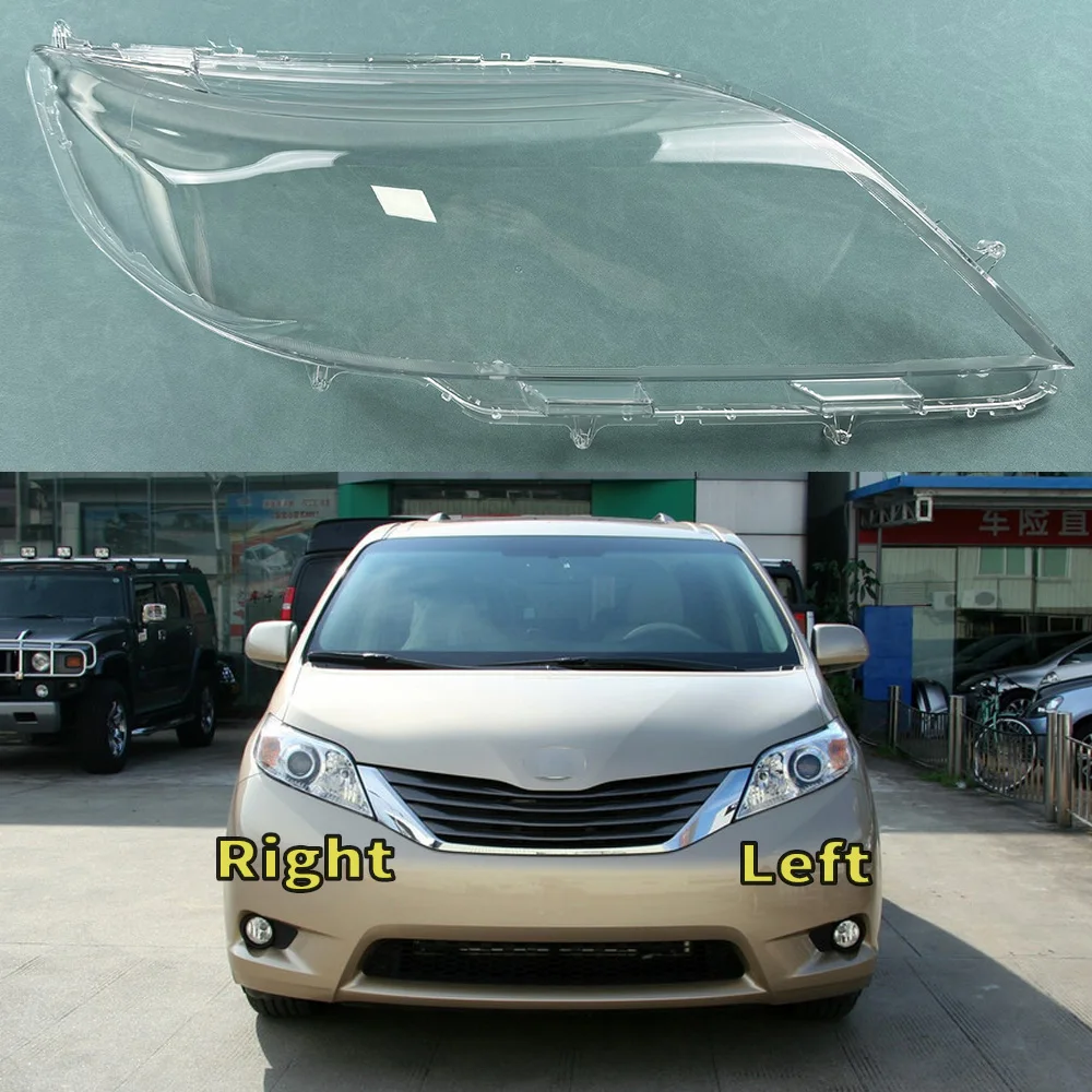 

For Toyota Sienna 2011-2015 Low Headlight Cover Transparent Headlamp Shell Lamp Shade Lens Replace Original Lampshade Plexiglass