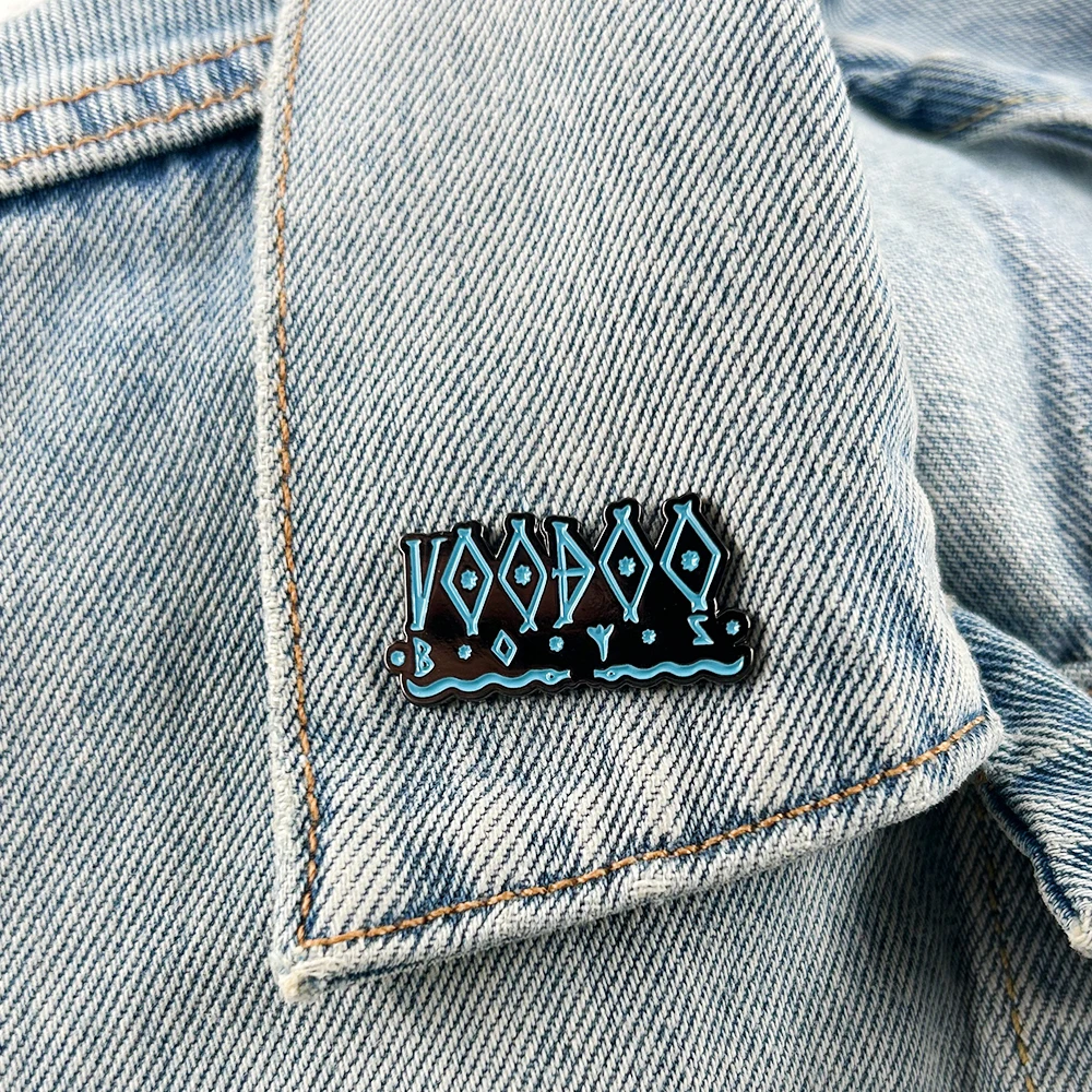 Voodoo Boys Badge Punk 2077 Mysterious Gang Logo Enamel Pin RPG Peripheral Jewelry Gamer Cosplay Gift Collect view 5