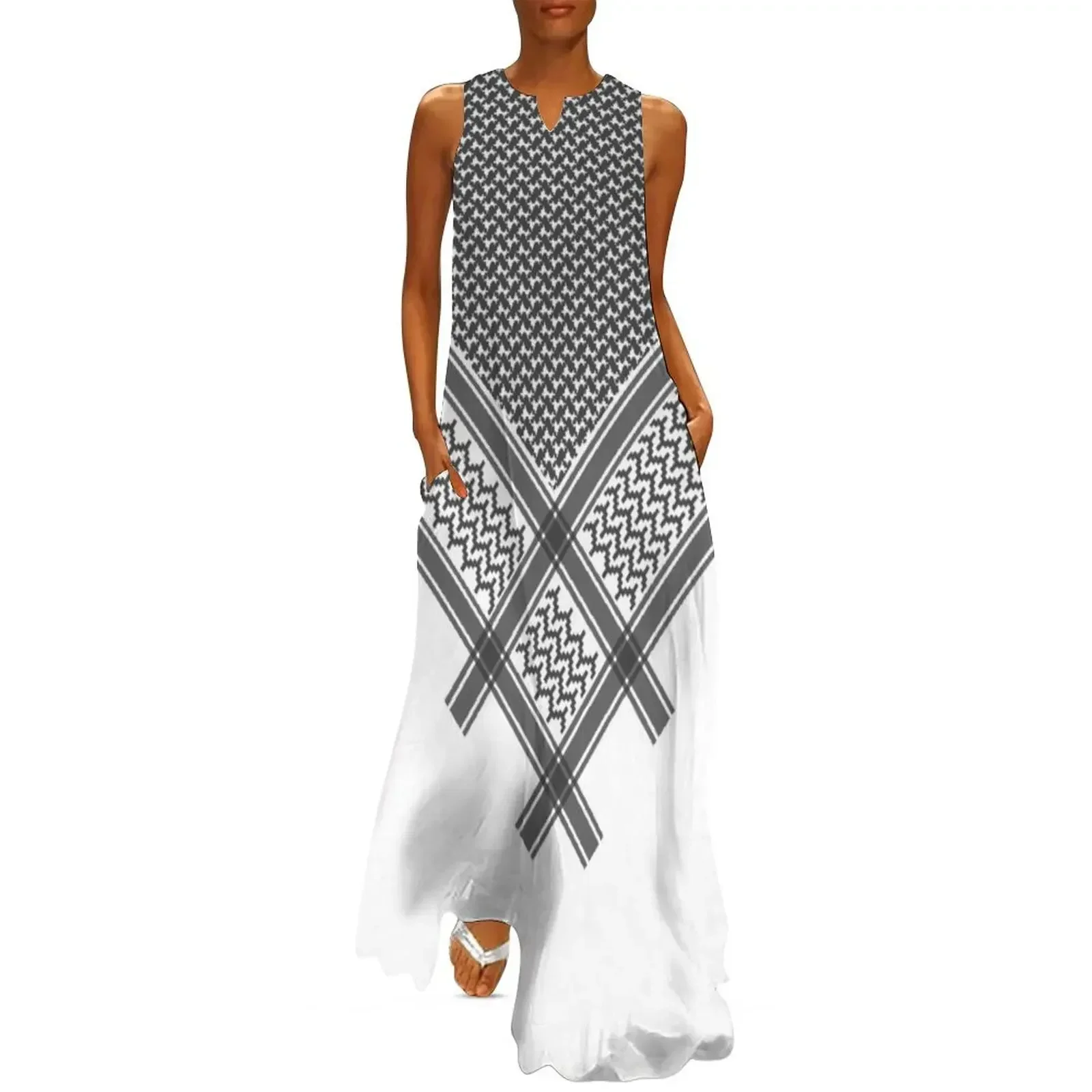 

Gray Shemagh Long Dress women dresses Female clothing long dress women summer Women's summer dresses Dress