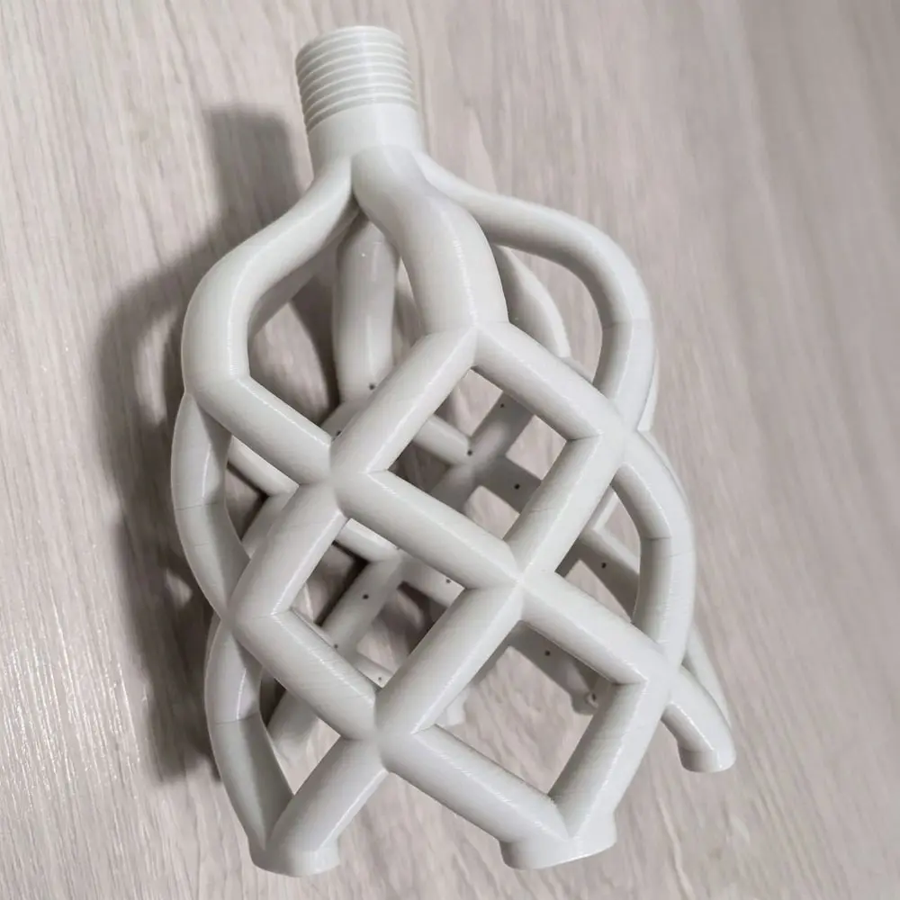 3D Printed Handheld Shower Head High Pressure Shower Accessories Massage Shower Head Full Cleaning Spiral Nozzle Bathroom Use