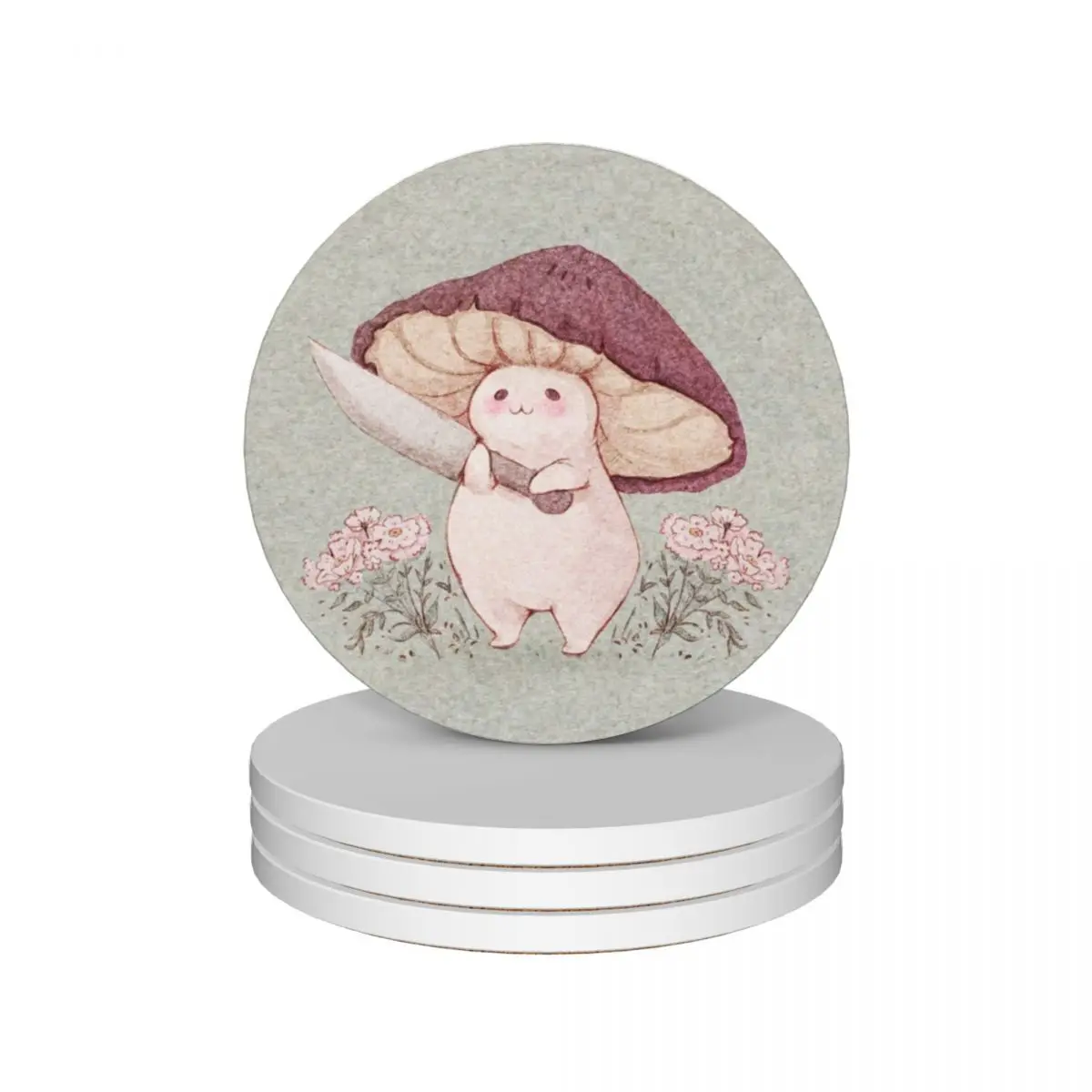 

Let me see what you have little Mushroom (no text) Ceramic Coasters (Set of 4) for table cute cup coffee pot Coasters