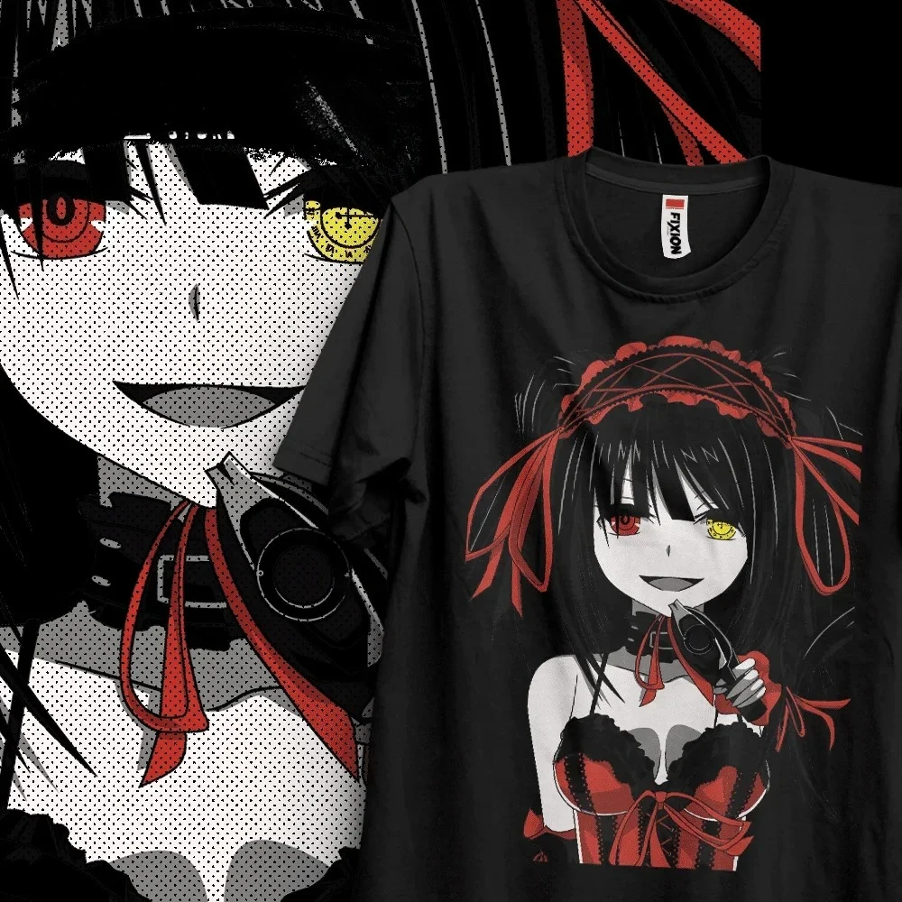 

T-shirt for Anime Date A Live – Kurumi Oversized T Shirt Streetwear Anime Tshirt Harajuku Graphic T Shirts Anime Clothes
