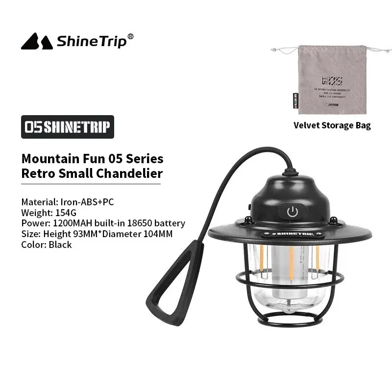 ShineTrip New Outdoor Vintage Pendant Light Ultra Long Life Camping Ambient Light Portable Rechargeable Tent Lights