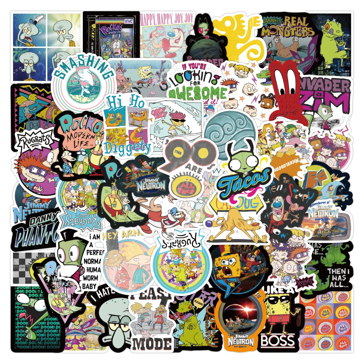 10/50 Stuks 90S Klassieke Cartoon Stickers Graffiti Voor Laptop Motorcycle Bike Auto Gitaar Skateboard Bagage Decal Kids scrapbook Speelgoed